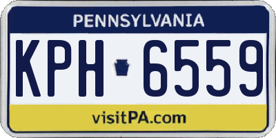 PA license plate KPH6559