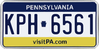 PA license plate KPH6561