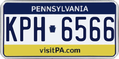 PA license plate KPH6566