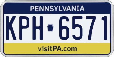 PA license plate KPH6571