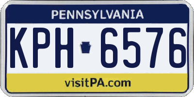PA license plate KPH6576