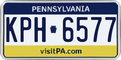 PA license plate KPH6577