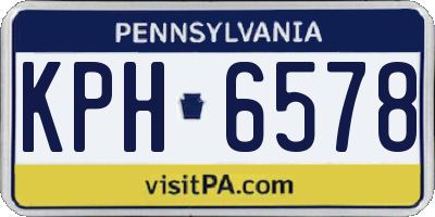 PA license plate KPH6578