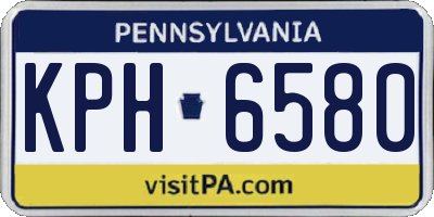 PA license plate KPH6580
