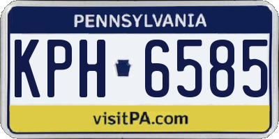 PA license plate KPH6585
