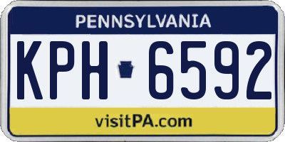 PA license plate KPH6592