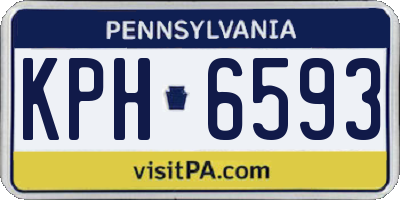 PA license plate KPH6593