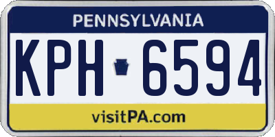 PA license plate KPH6594