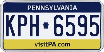 PA license plate KPH6595