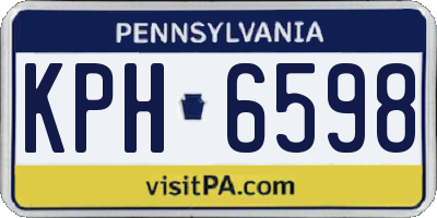 PA license plate KPH6598