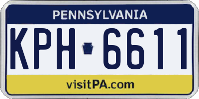 PA license plate KPH6611