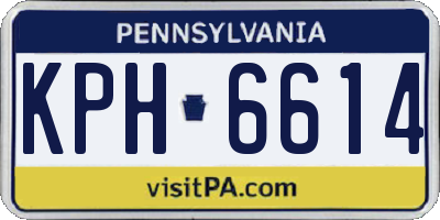 PA license plate KPH6614