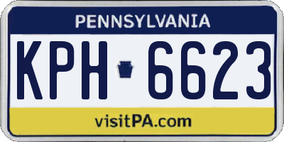 PA license plate KPH6623