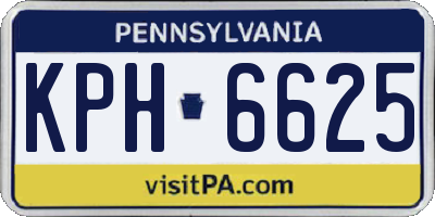 PA license plate KPH6625