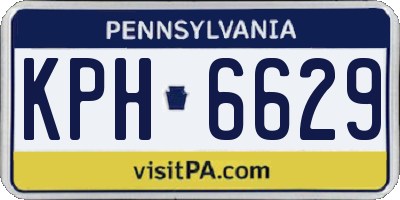 PA license plate KPH6629