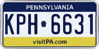 PA license plate KPH6631
