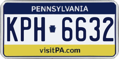 PA license plate KPH6632