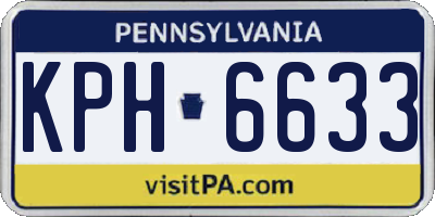 PA license plate KPH6633