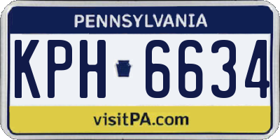 PA license plate KPH6634