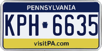 PA license plate KPH6635