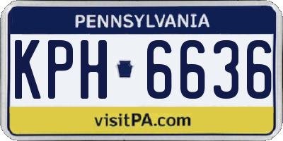 PA license plate KPH6636