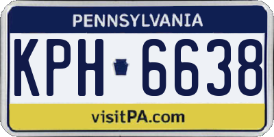 PA license plate KPH6638