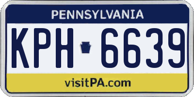 PA license plate KPH6639