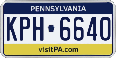 PA license plate KPH6640