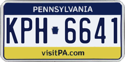 PA license plate KPH6641