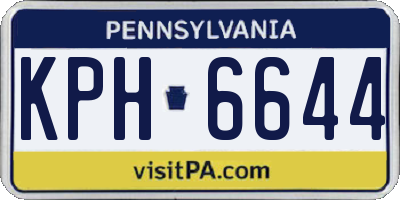 PA license plate KPH6644