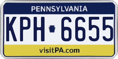 PA license plate KPH6655