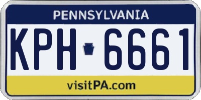 PA license plate KPH6661