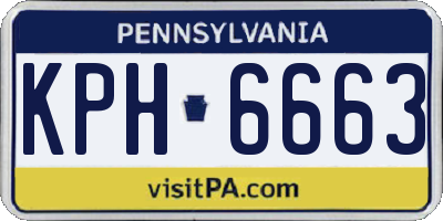 PA license plate KPH6663