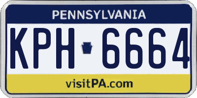 PA license plate KPH6664