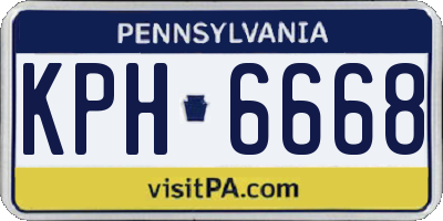 PA license plate KPH6668