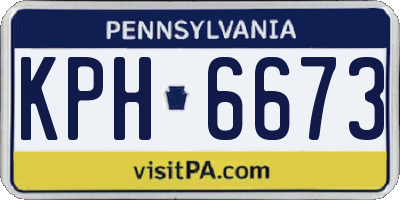PA license plate KPH6673