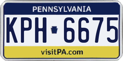 PA license plate KPH6675