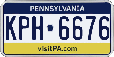 PA license plate KPH6676