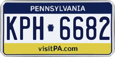 PA license plate KPH6682