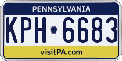 PA license plate KPH6683