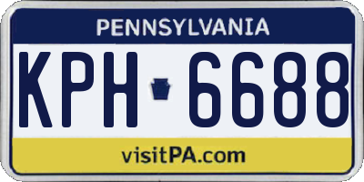 PA license plate KPH6688