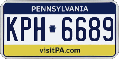 PA license plate KPH6689