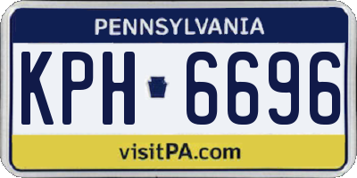 PA license plate KPH6696