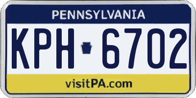 PA license plate KPH6702