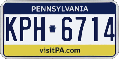 PA license plate KPH6714