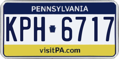 PA license plate KPH6717