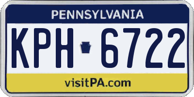 PA license plate KPH6722