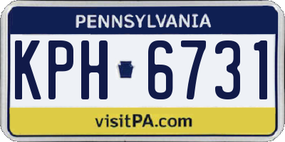PA license plate KPH6731