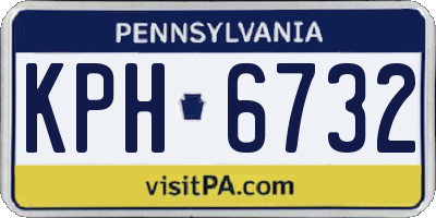 PA license plate KPH6732