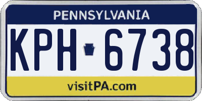PA license plate KPH6738